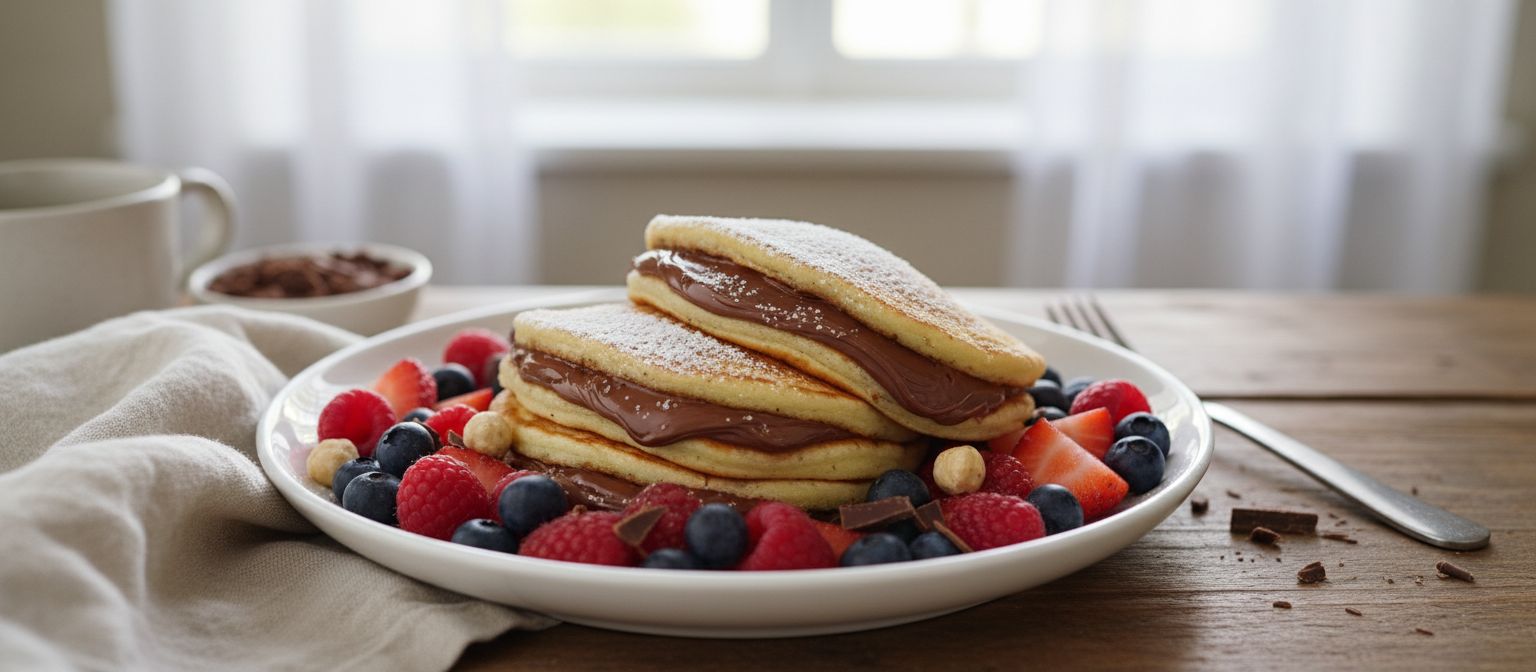 Chocolate Hazelnut Spread Stuffed Pancakes gallery photo
