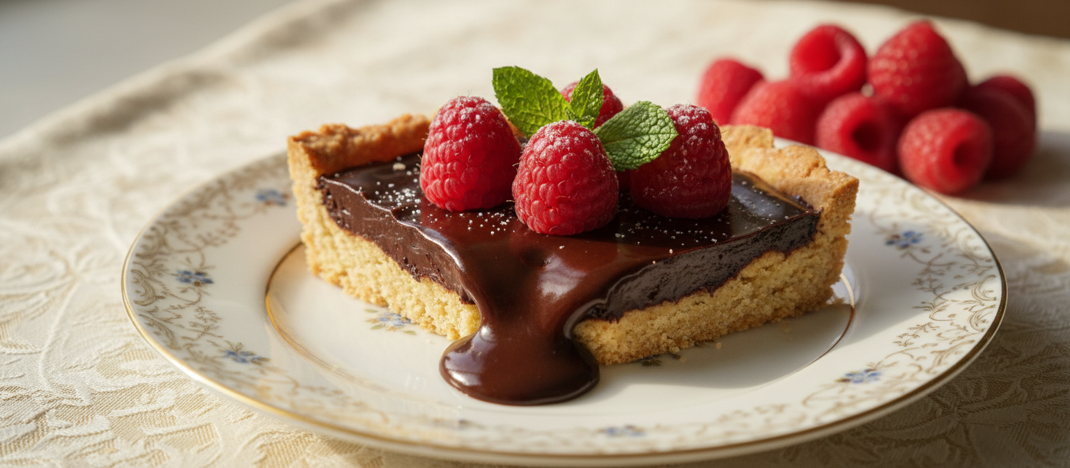 Chocolate Raspberry Tart with Almond Crust gallery photo