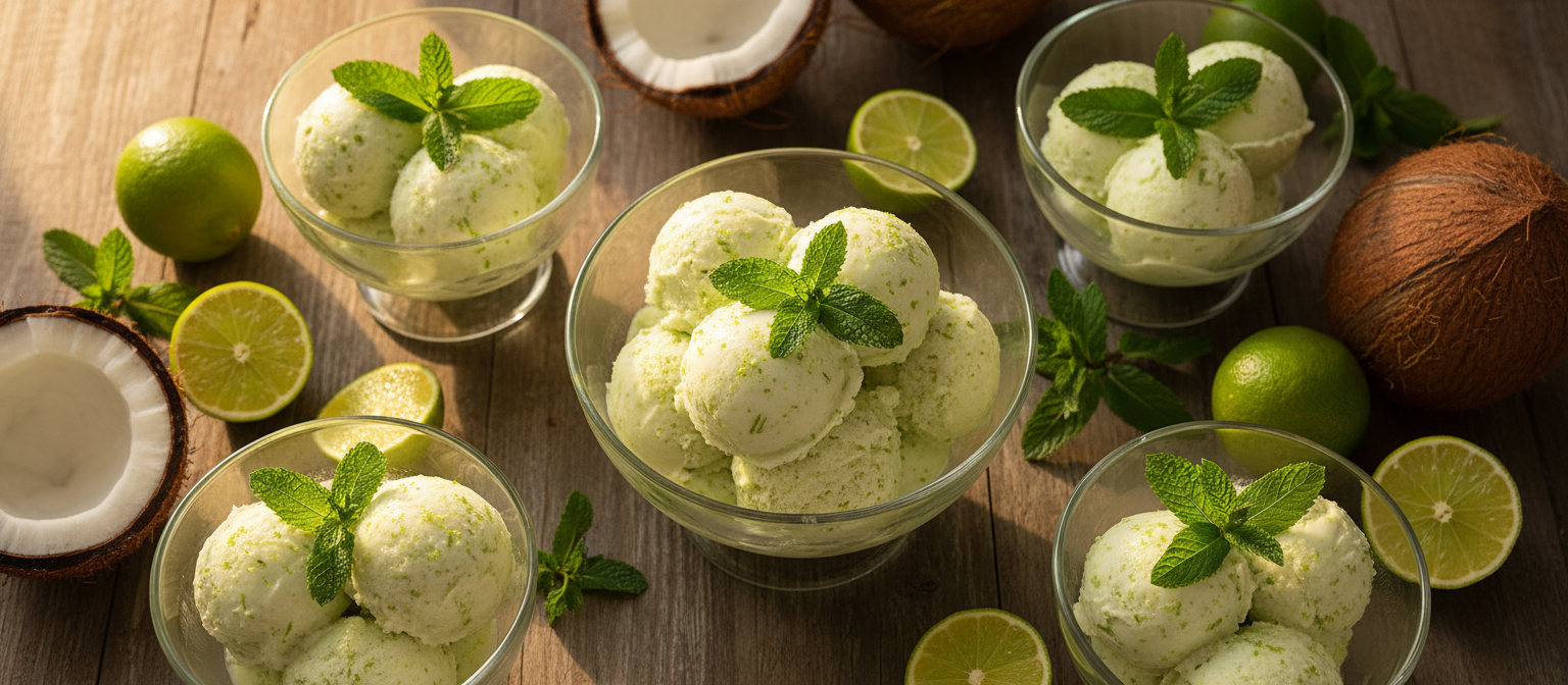 Coconut Lime Sorbet with Fresh Mint gallery photo