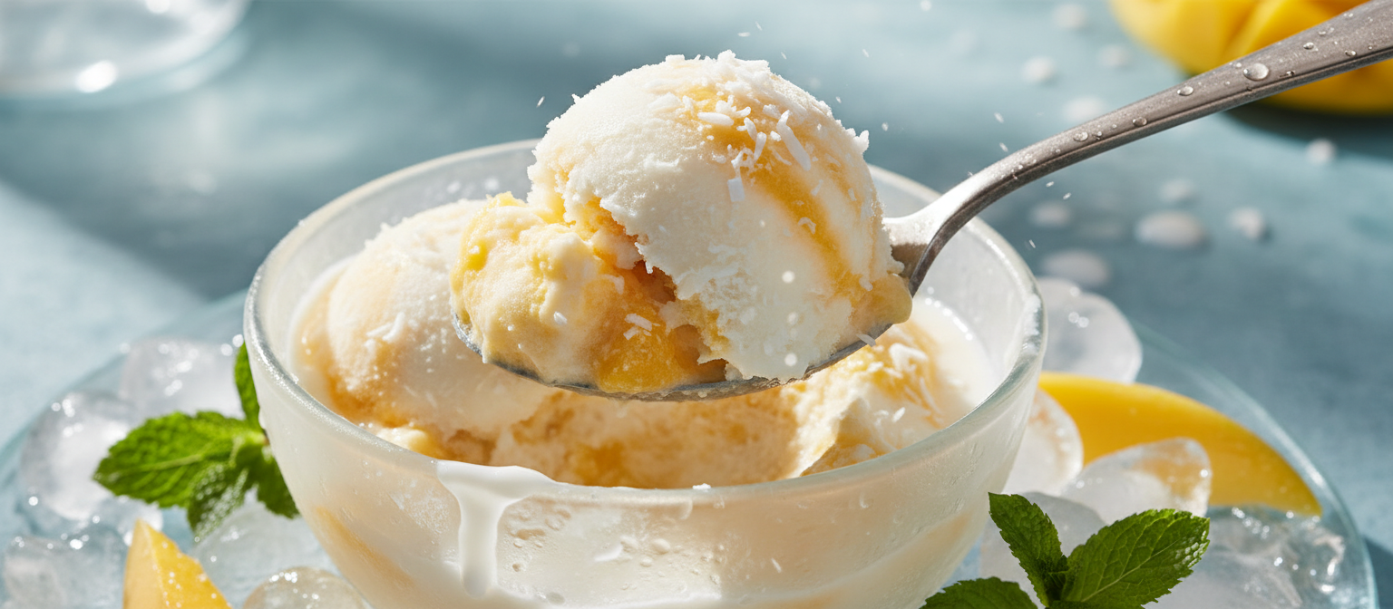 Coconut Mango Sorbet with Mint gallery photo