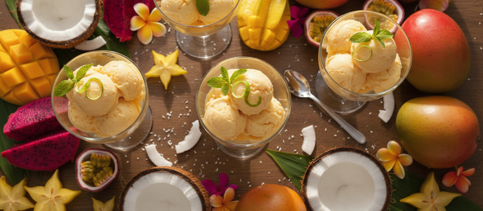 Coconut Mango Sorbet with Mint gallery photo