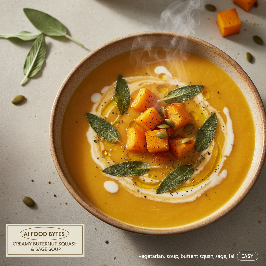 Creamy Butternut Squash and Sage Soup gallery photo