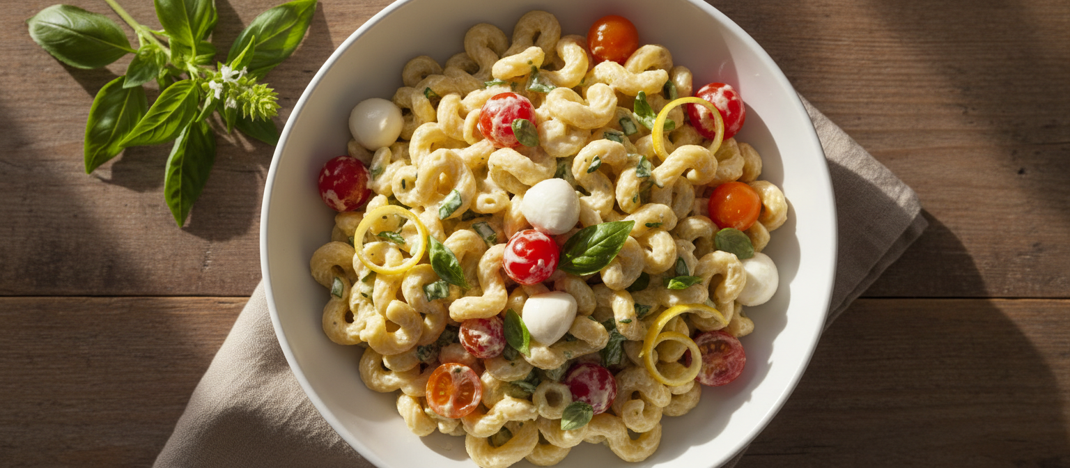 Creamy Lemon Basil Pasta Salad gallery photo