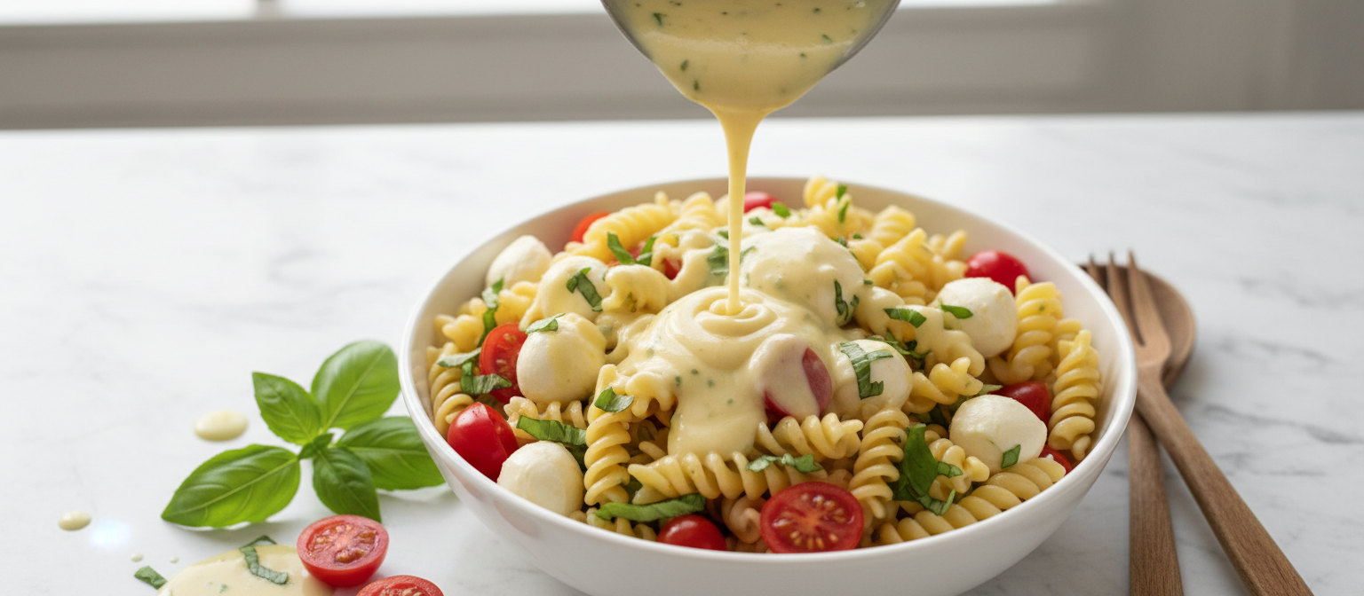 Creamy Lemon Basil Pasta Salad gallery photo