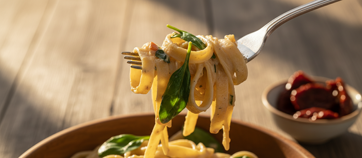 Creamy Sun-Dried Tomato and Spinach Pasta gallery photo