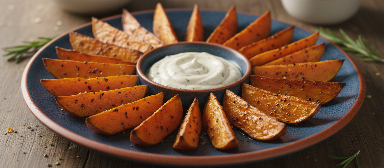 Crispy Baked Sweet Potato Wedges with Garlic Aioli gallery photo