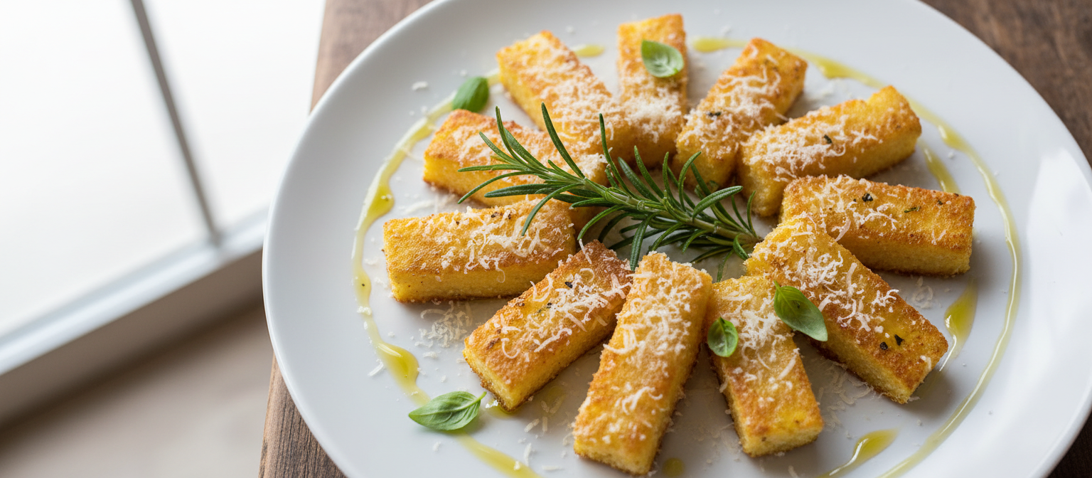 Crispy Garlic Parmesan Polenta Bites gallery photo