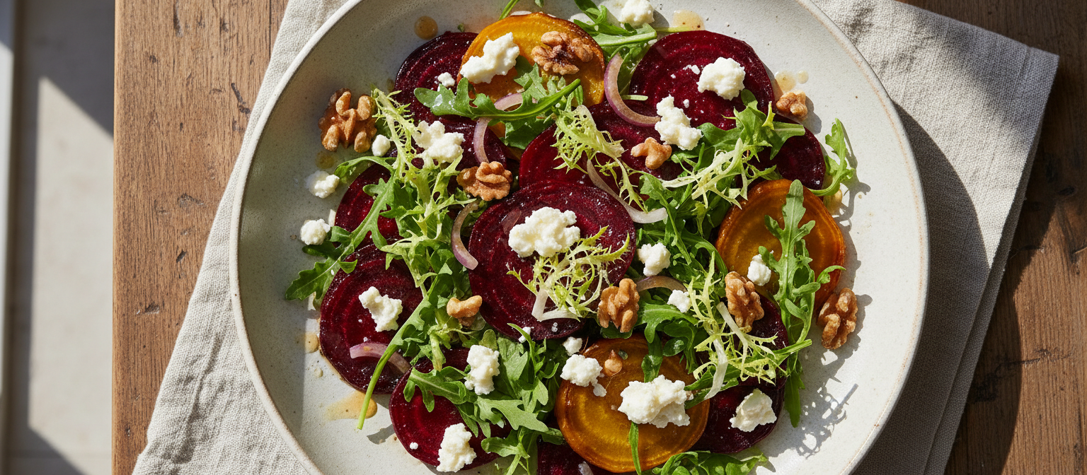 Crispy Roasted Beet and Goat Cheese Salad gallery photo