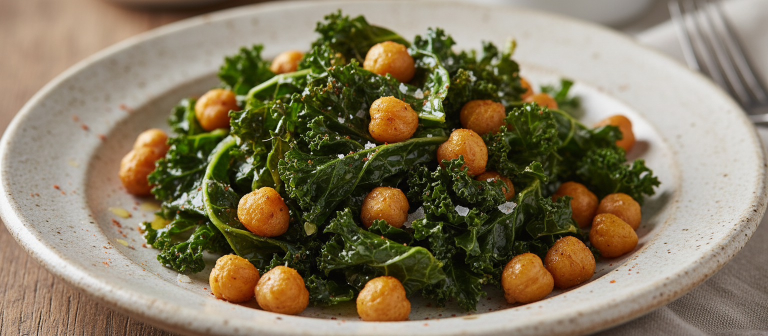 Crispy Roasted Chickpea and Kale Salad gallery photo