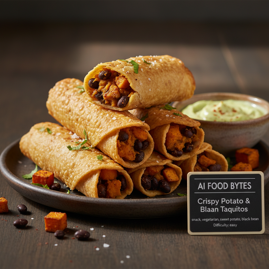 Crispy Sweet Potato and Black Bean Taquitos gallery photo