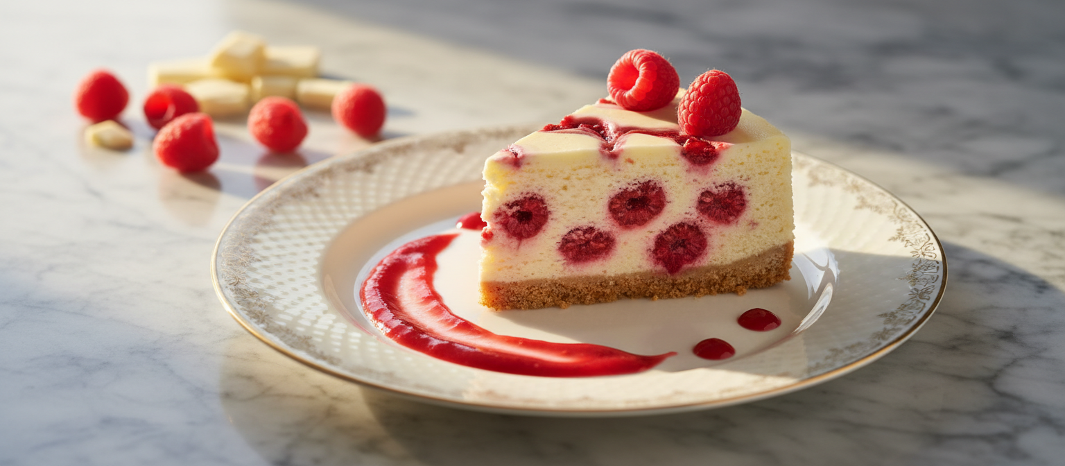 Decadent White Chocolate Raspberry Cheesecake gallery photo