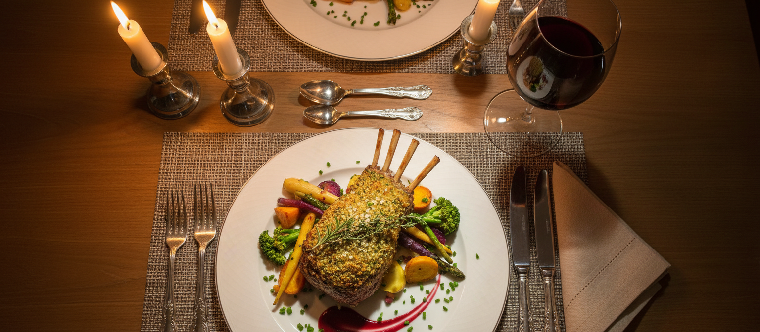 Herb-Crusted Rack of Lamb with Mint Chimichurri gallery photo