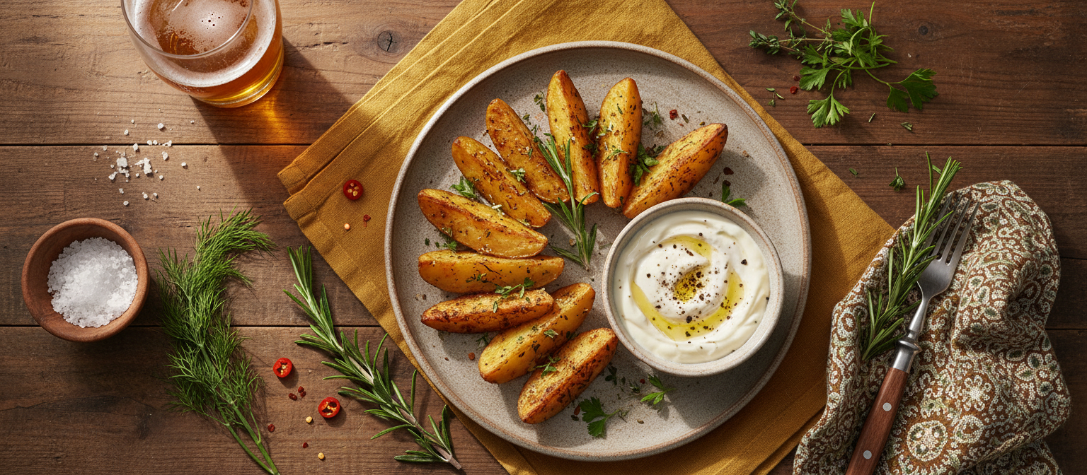 Herbed Roasted Potato Wedges with Garlic Aioli gallery photo