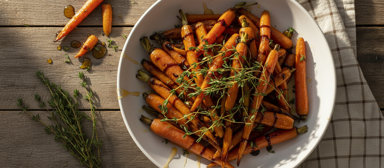 Honey Balsamic Roasted Carrots with Thyme gallery photo
