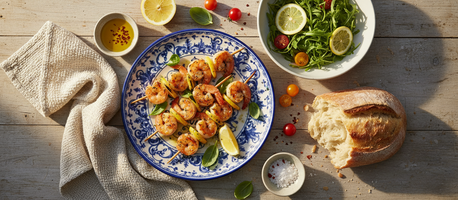 Lemon Basil Grilled Shrimp Skewers gallery photo