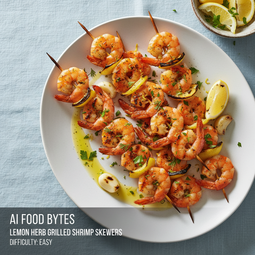 Lemon Herb Grilled Shrimp Skewers gallery photo