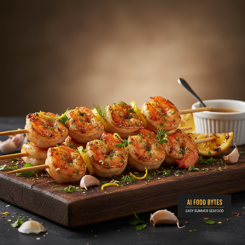 Lemon Herb Grilled Shrimp Skewers gallery photo