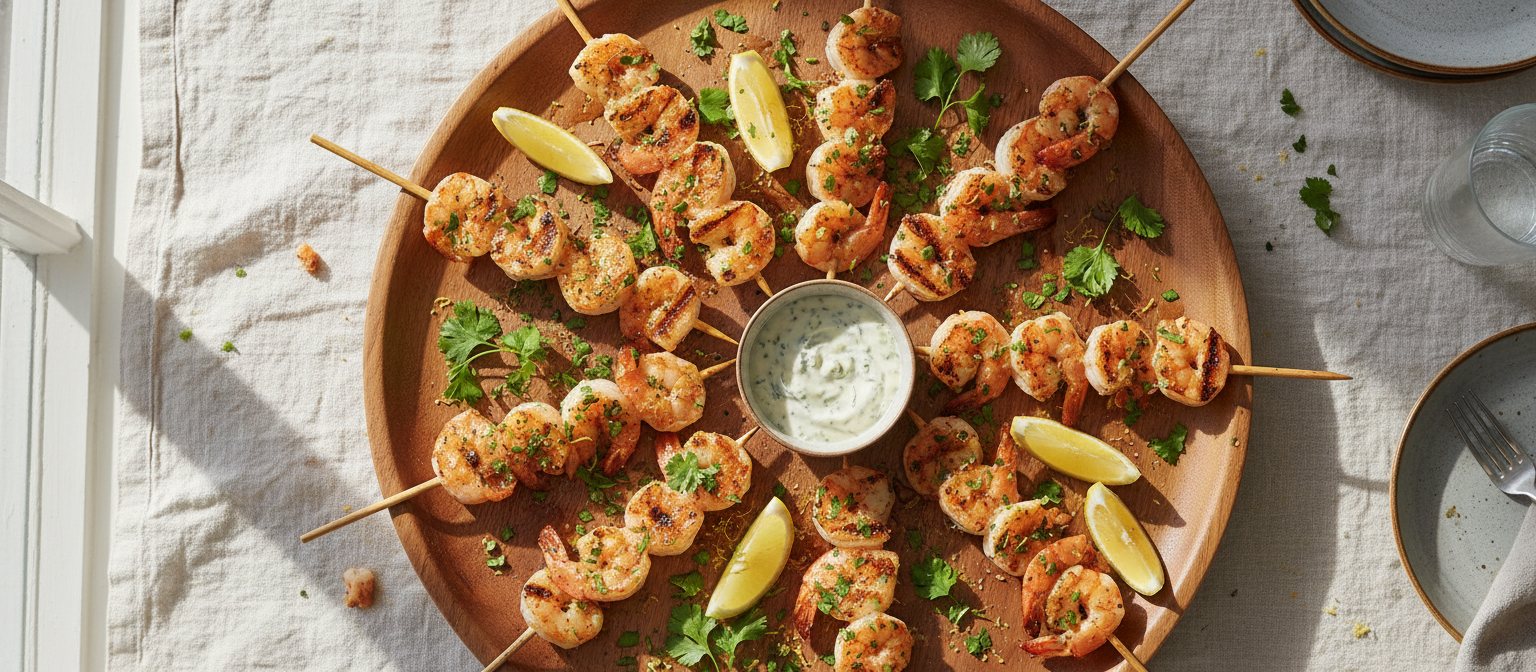 Lemon Thyme Grilled Shrimp Skewers gallery photo