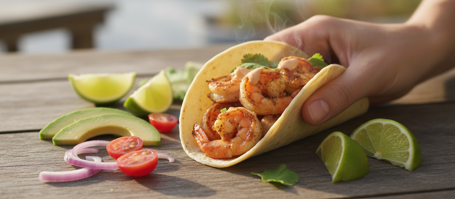 Lemony Garlic Grilled Shrimp Tacos gallery photo