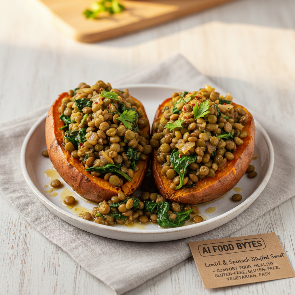 Lentil and Spinach Stuffed Sweet Potatoes gallery photo