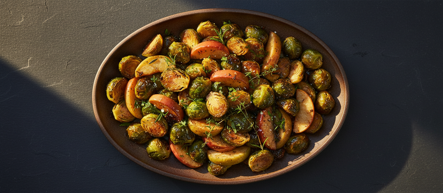 Maple Glazed Roasted Brussels Sprouts and Apples gallery photo