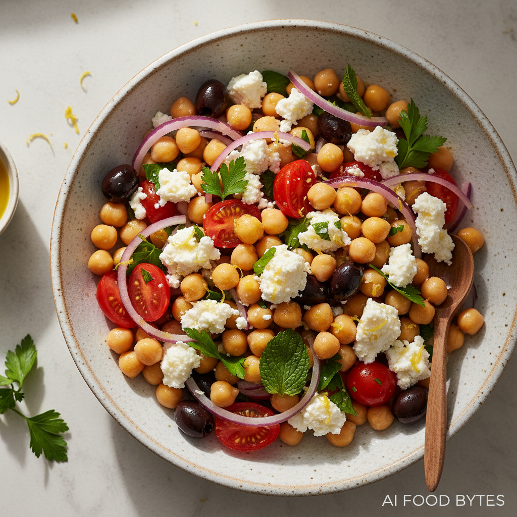 Mediterranean Chickpea and Feta Salad gallery photo