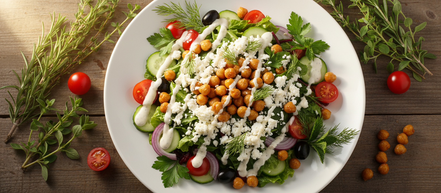 Mediterranean Chickpea and Quinoa Salad with Feta Dressing gallery photo