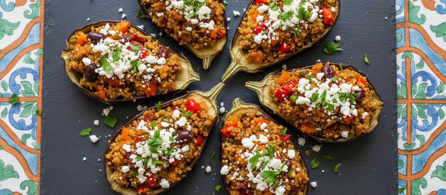 Mediterranean Stuffed Eggplant Boats gallery photo