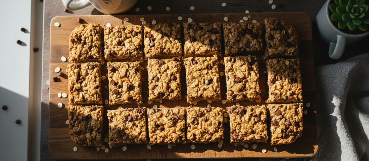 Peanut Butter Chocolate Chip Oat Bars gallery photo