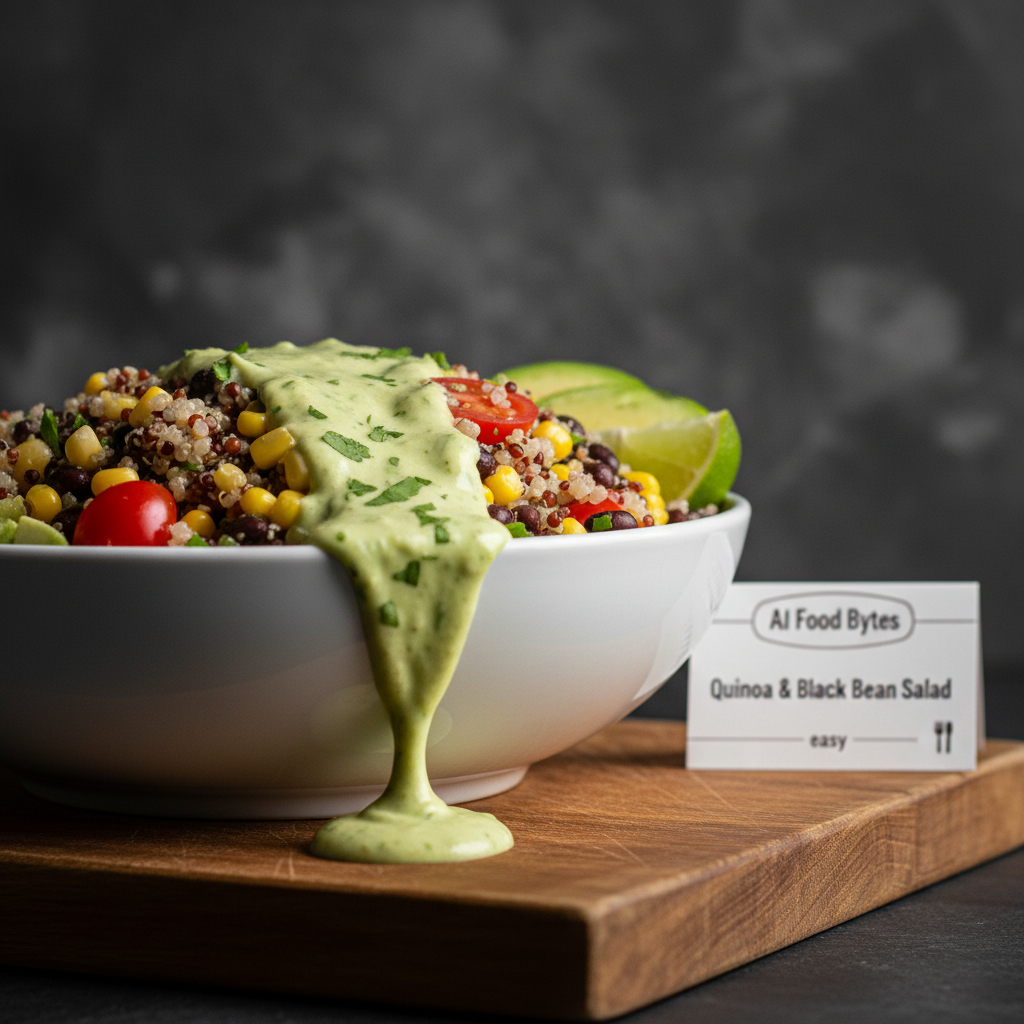 Quinoa and Black Bean Salad with Avocado Lime Dressing gallery photo