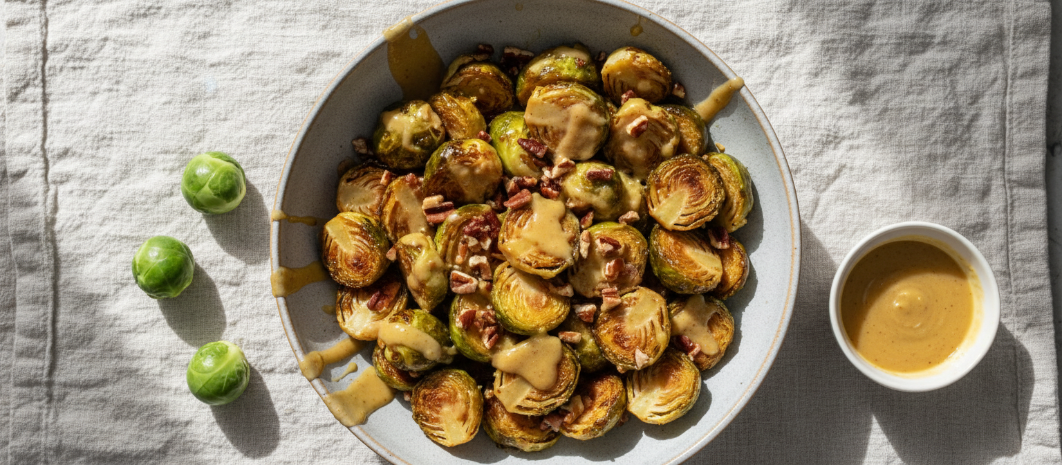 Roasted Brussels Sprouts with Honey Mustard Glaze gallery photo