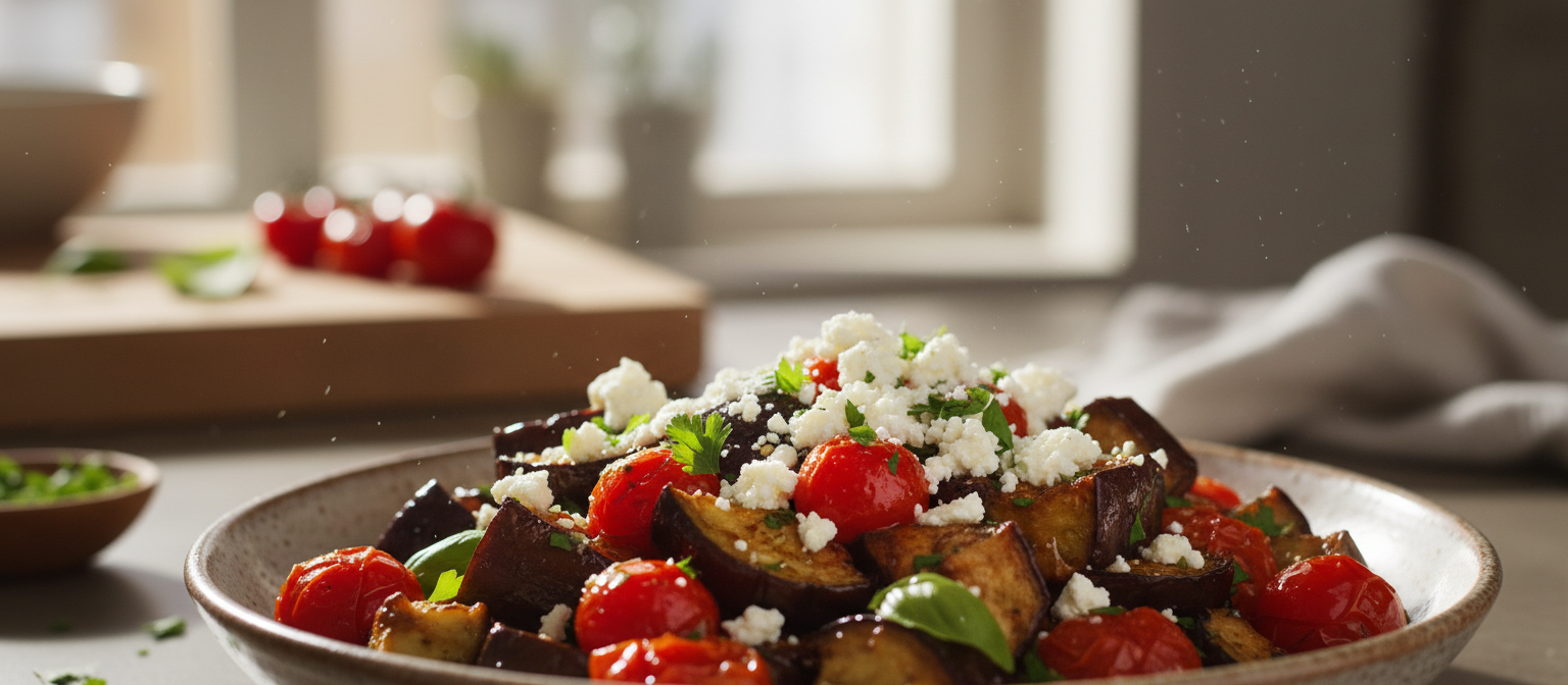 Roasted Eggplant and Tomato Salad with Feta gallery photo