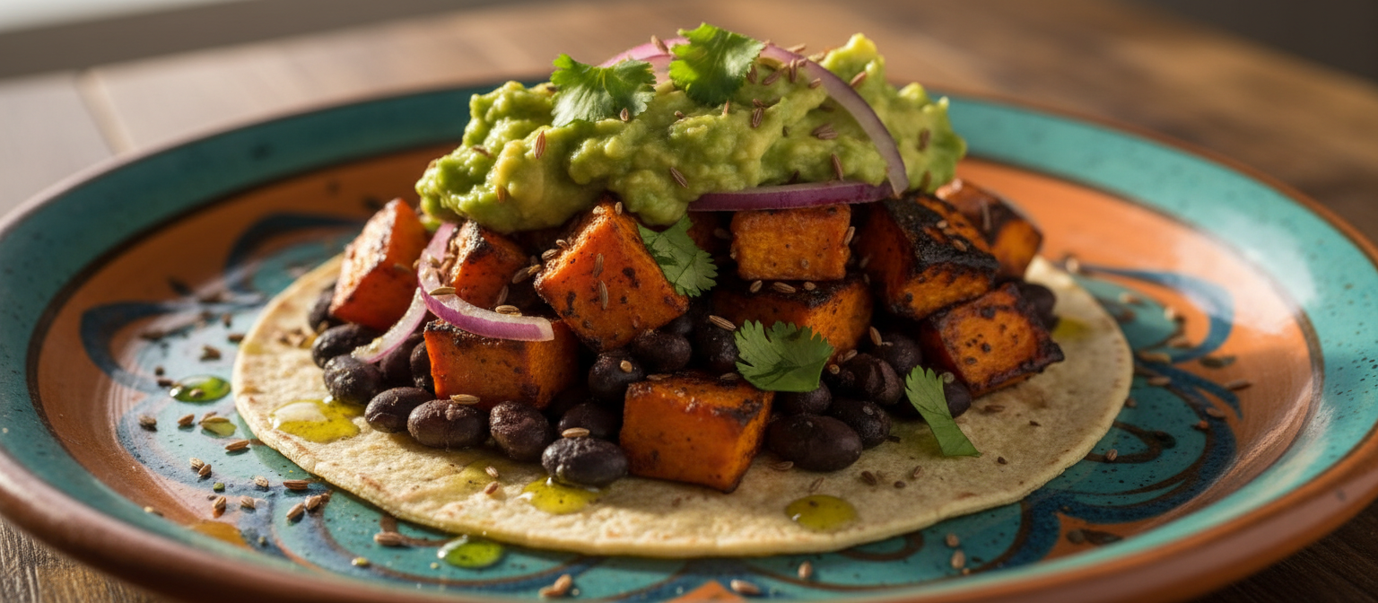 Roasted Sweet Potato and Black Bean Tacos gallery photo