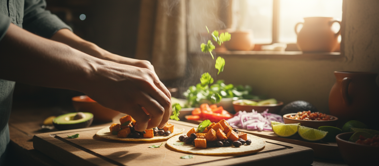 Roasted Sweet Potato and Black Bean Tacos gallery photo