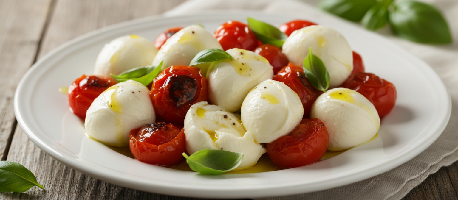 Roasted Tomato and Mozzarella Salad with Basil gallery photo