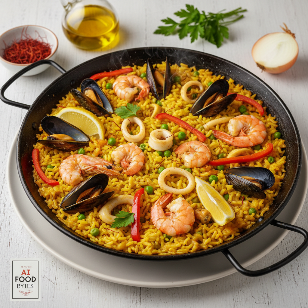Saffron Infused Seafood Paella gallery photo