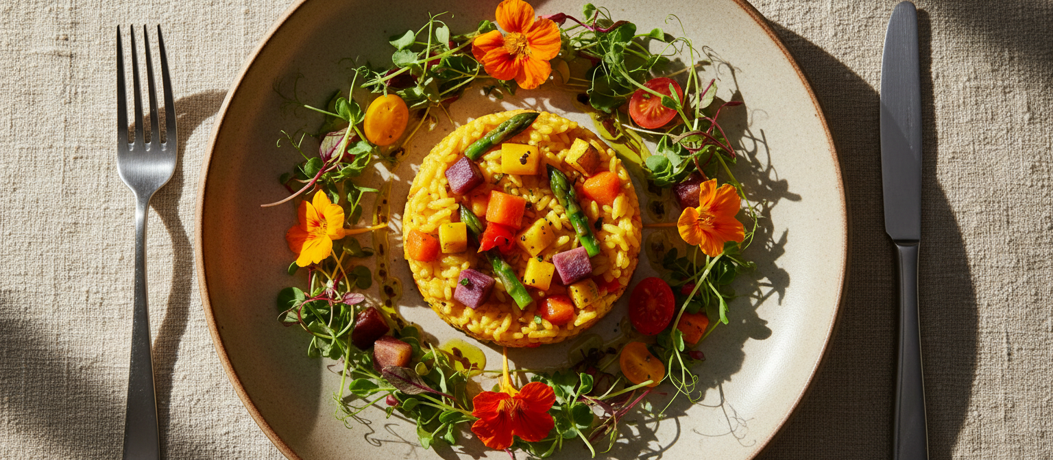 Saffron Infused Vegetable Risotto gallery photo