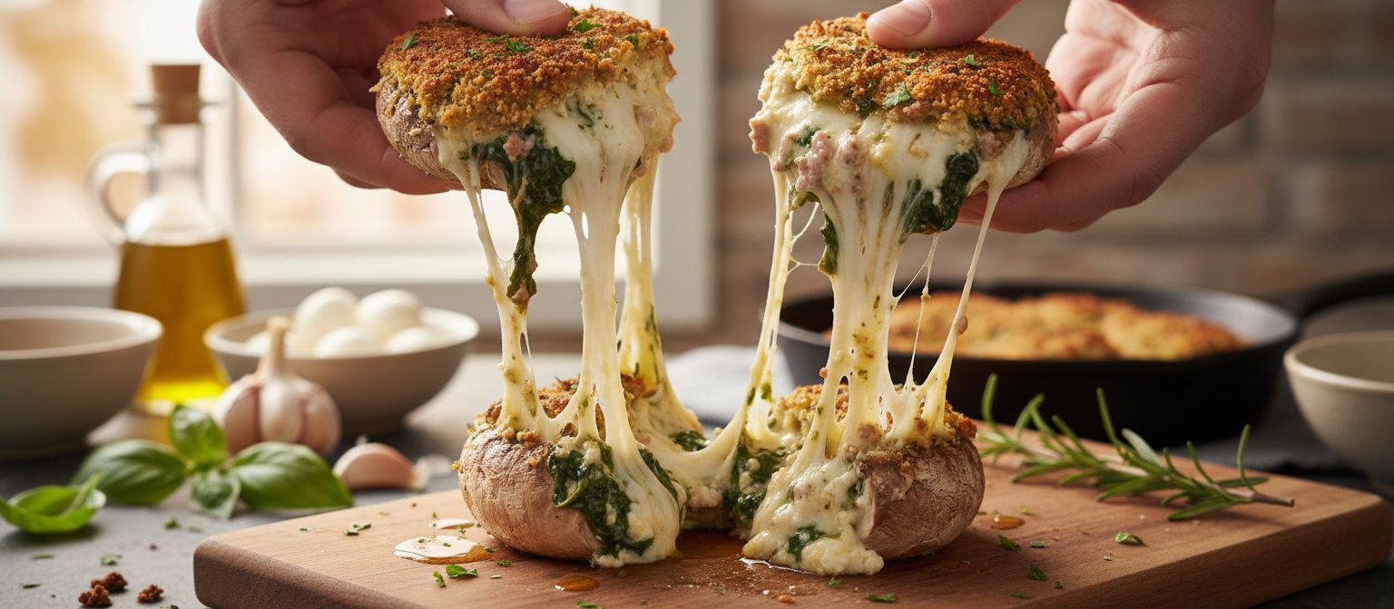 Savory Herb and Cheese Stuffed Mushrooms gallery photo