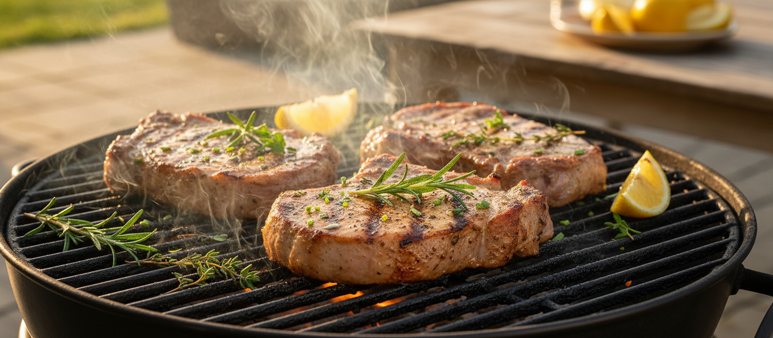 Savory Herb and Lemon Grilled Pork Chops gallery photo