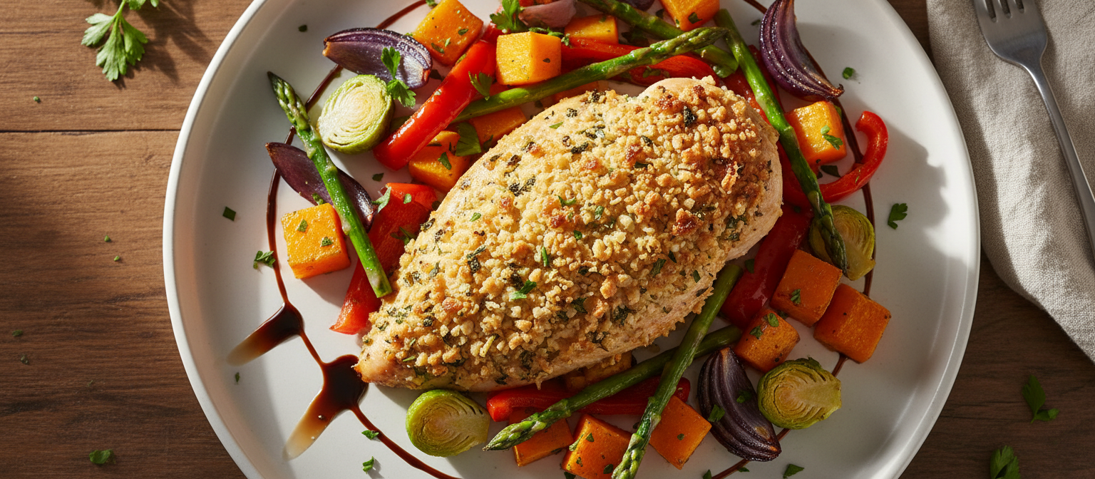 Savory Herb and Parmesan Crusted Chicken Breast gallery photo