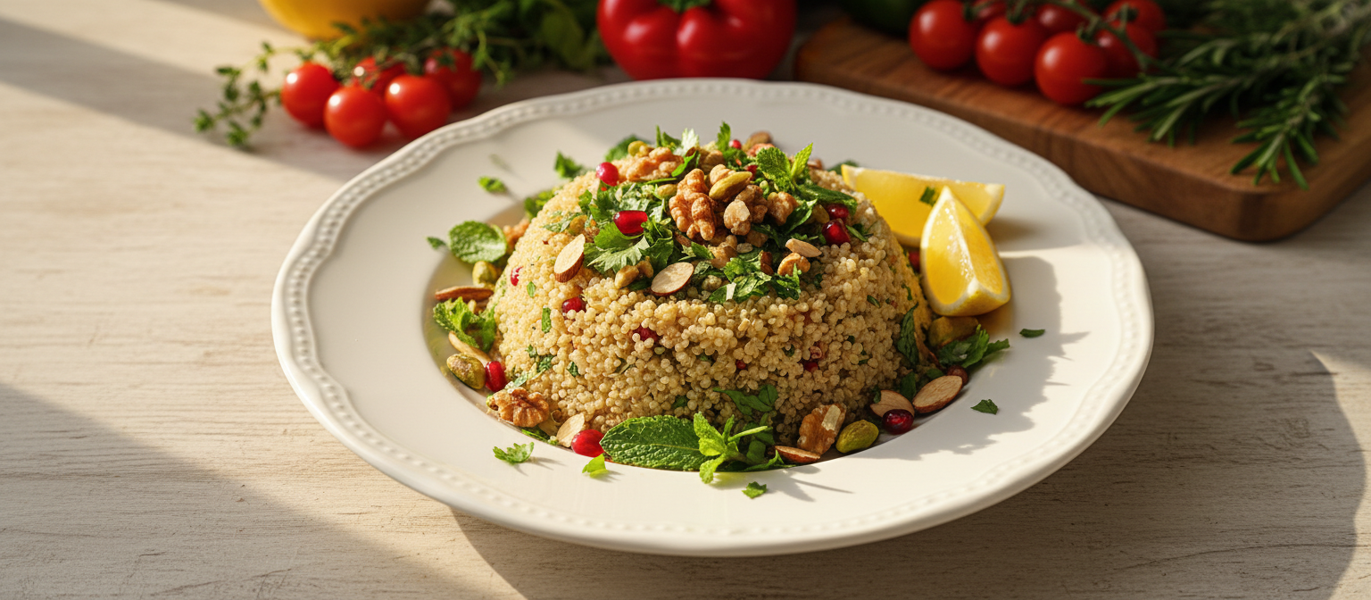 Savory Herb-Infused Quinoa Pilaf with Almonds gallery photo