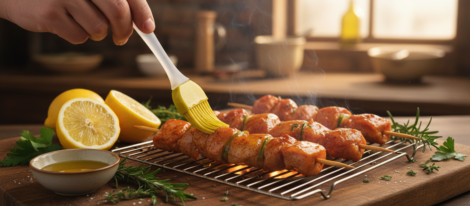 Savory Lemon Herb Grilled Chicken Skewers gallery photo