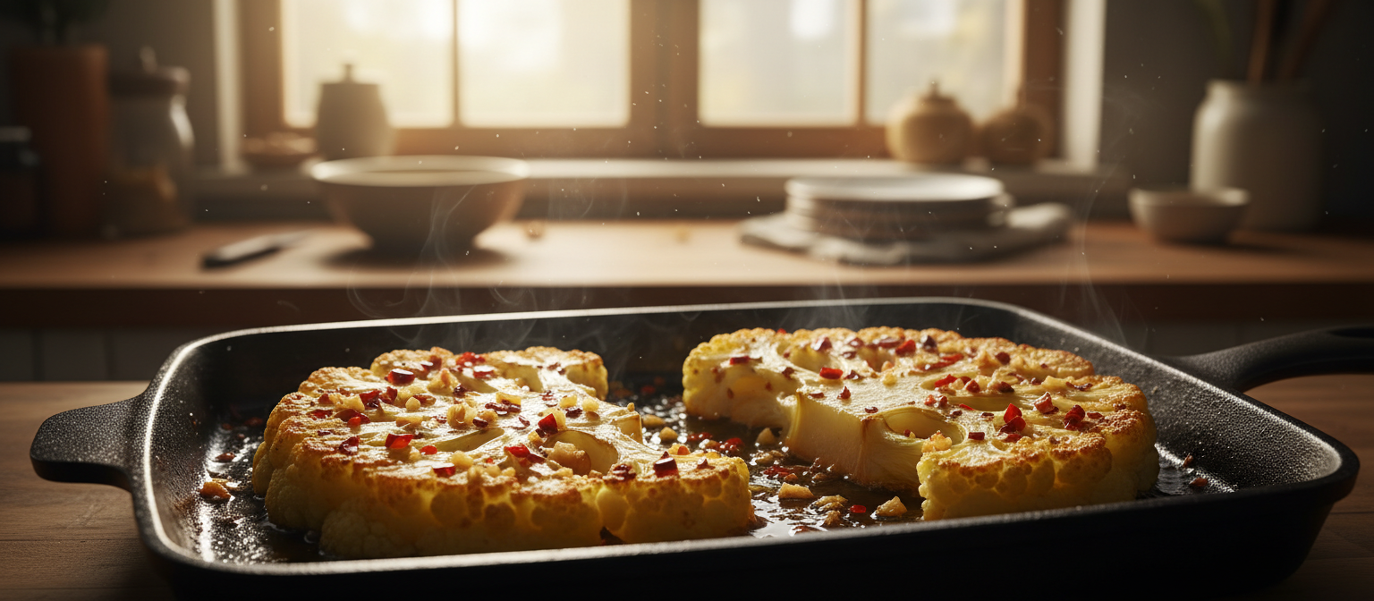 Spicy Garlic Roasted Cauliflower Steaks gallery photo
