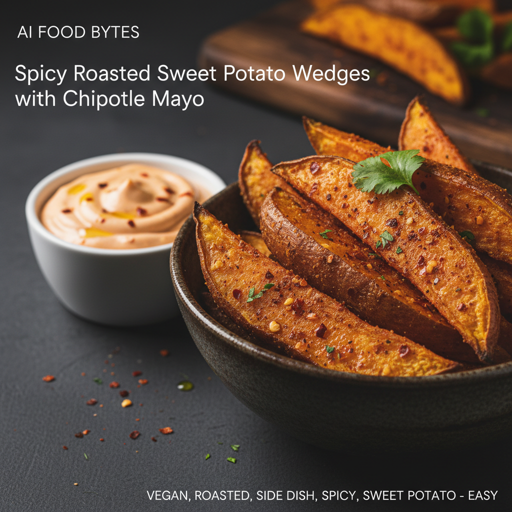 Spicy Roasted Sweet Potato Wedges with Chipotle Mayo gallery photo
