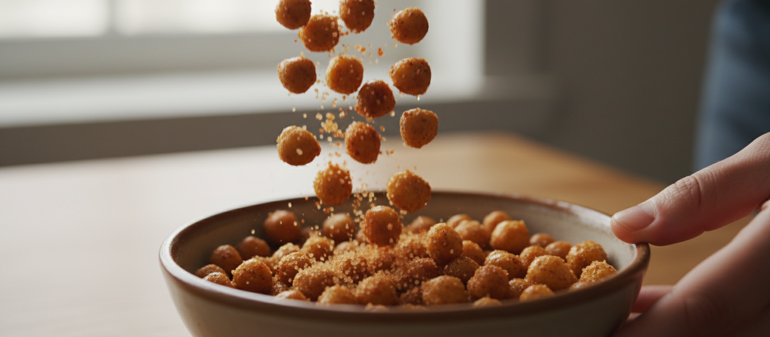 Sweet and Spicy Roasted Chickpea Snack gallery photo