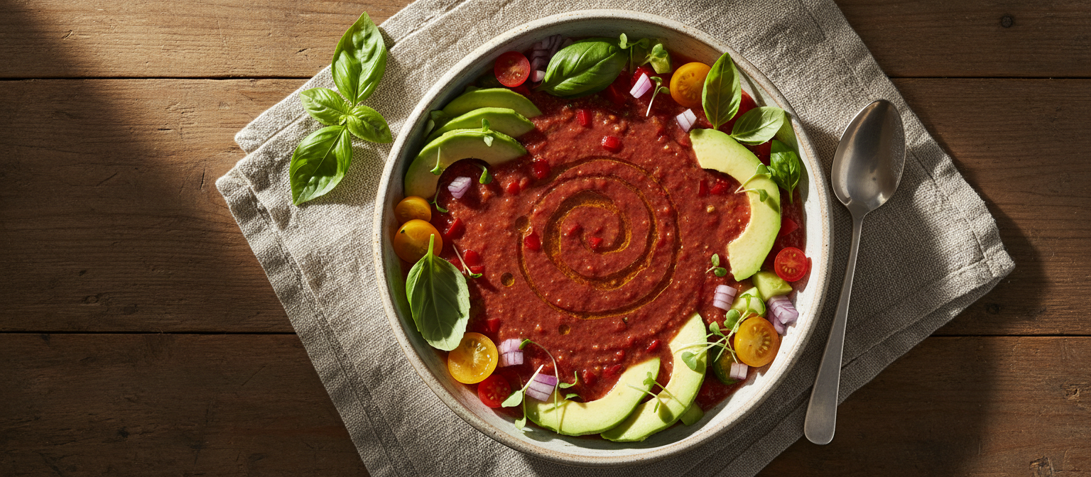 Tomato Basil Gazpacho with Avocado gallery photo