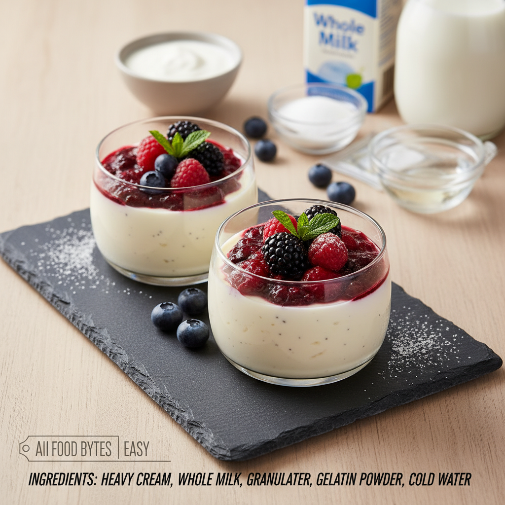 Vanilla Bean Panna Cotta with Berry Compote gallery photo