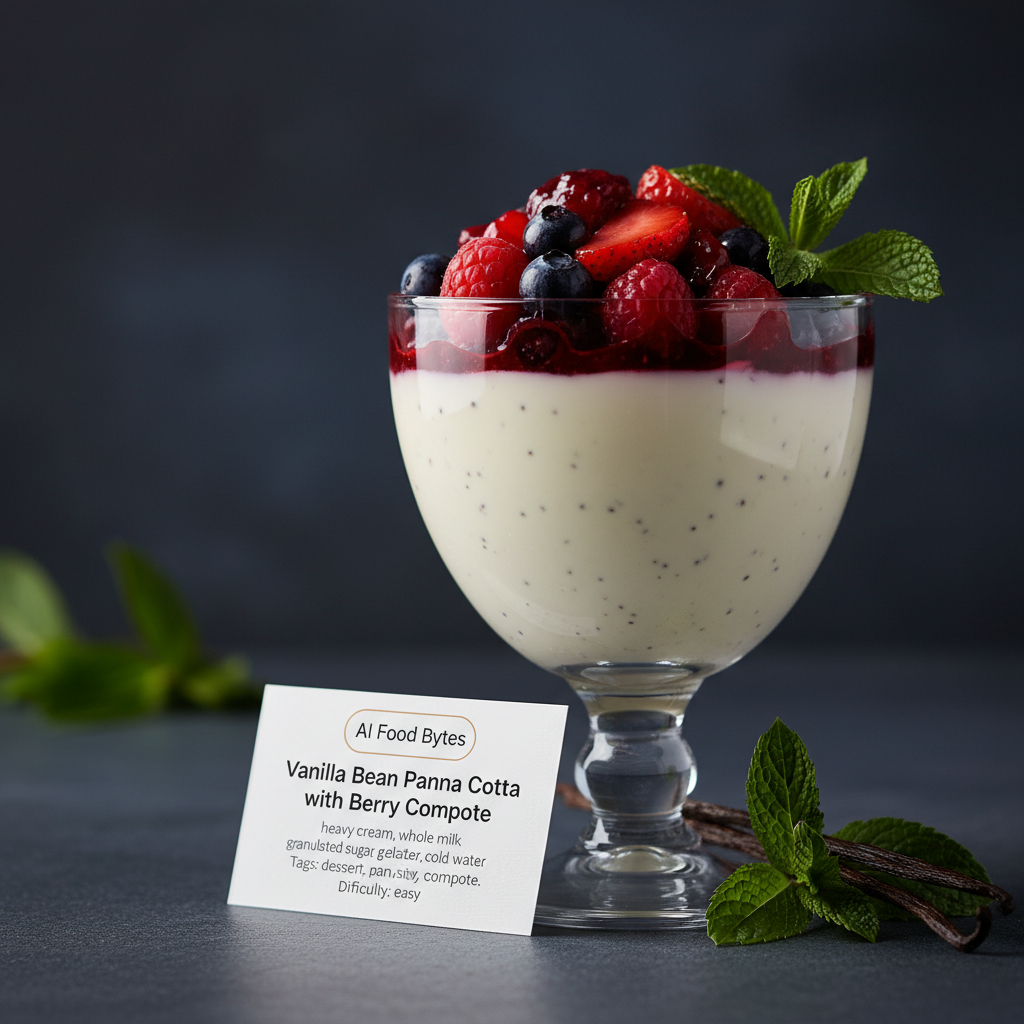 Vanilla Bean Panna Cotta with Berry Compote gallery photo