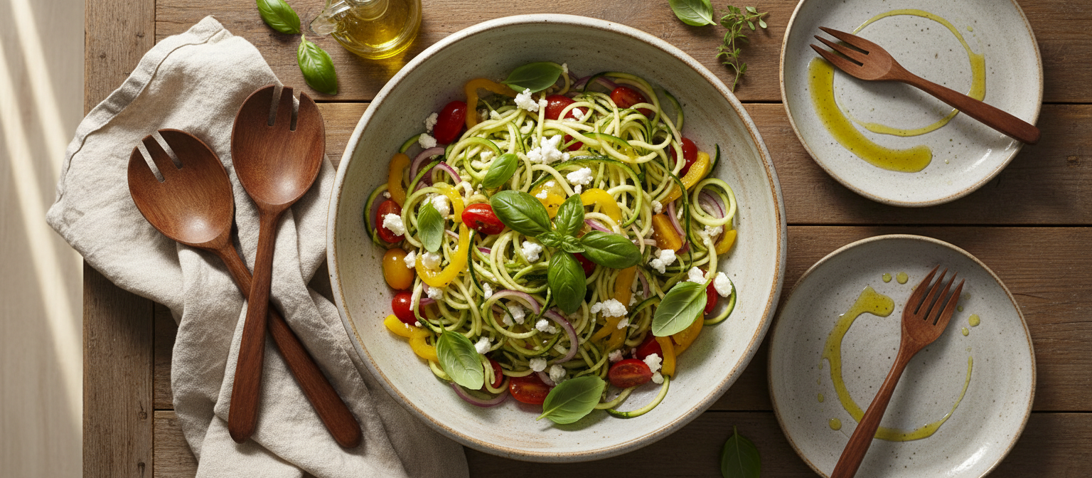 Zucchini Noodle Salad with Pesto gallery photo