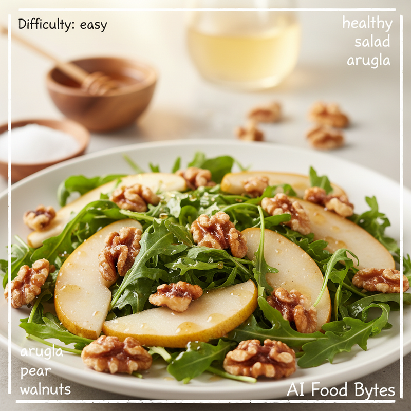 Arugula and Pear Salad with Candied Walnuts hero image